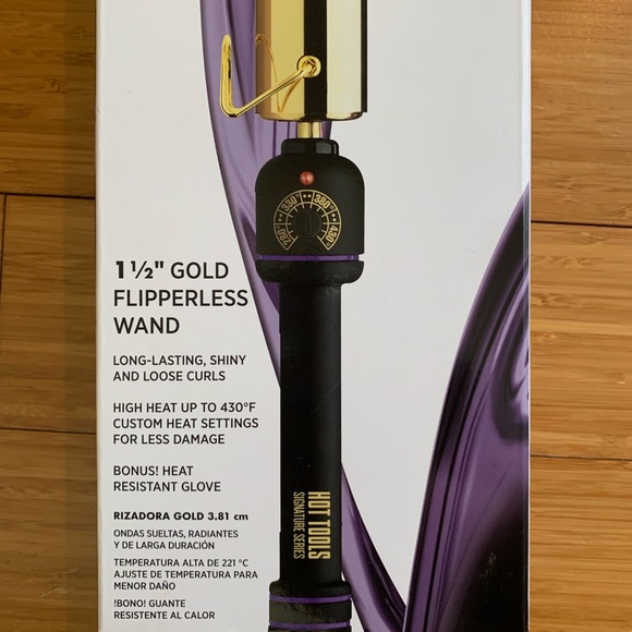 1 1/2 Hot tools gold flipperless wand - Picture 2 of 5
